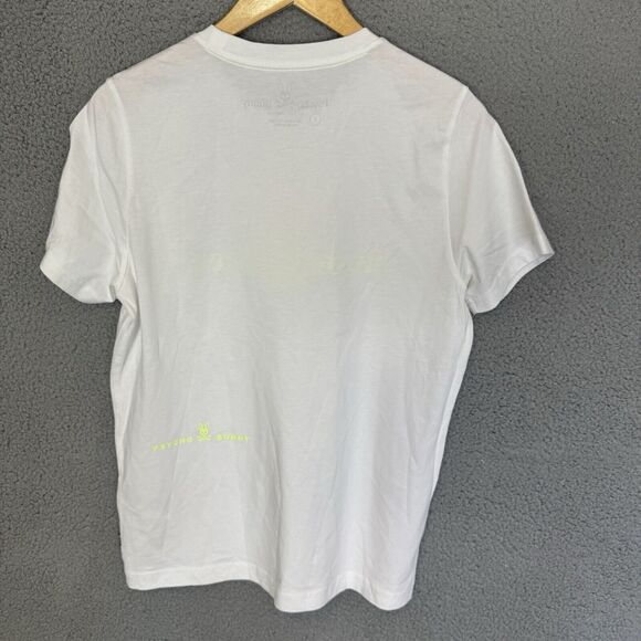 Psycho Bunny T-Shirt Black Mens 3 XS White Print Logo Short Sleeve - Picture 6 of 6